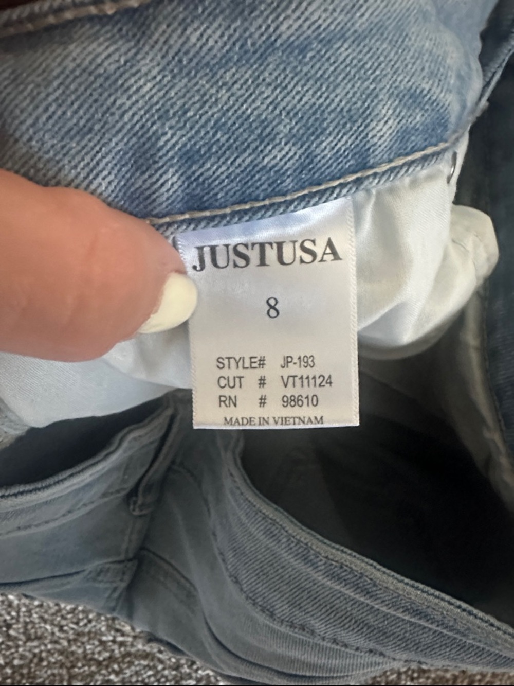 Light Blue Just USA Jeans - Picture 4 of 4